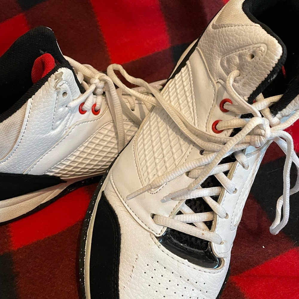 Black and white And1 shoes